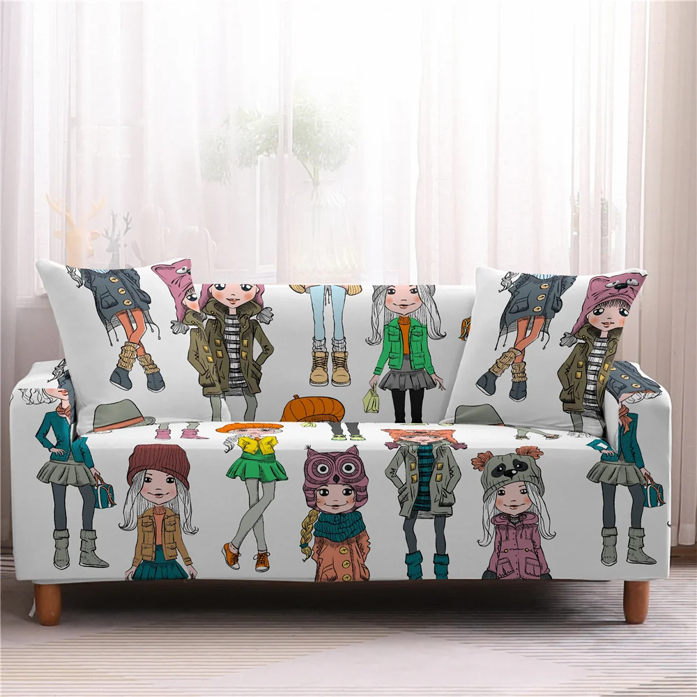 

Painting Color Picture Stretch Sofa Cover Nonslip Slipcovers Suitable Living Room Sofa Cover Protective Cover Furniture Set