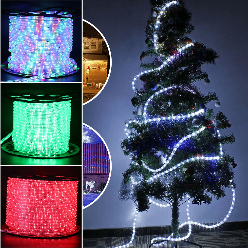 AC 220V Neon Strip LED Strip Waterproof Neon Sign LED Light Christmas Party Decoration Outdoor Rainbow Tube Rope Light Led Strip images - 6