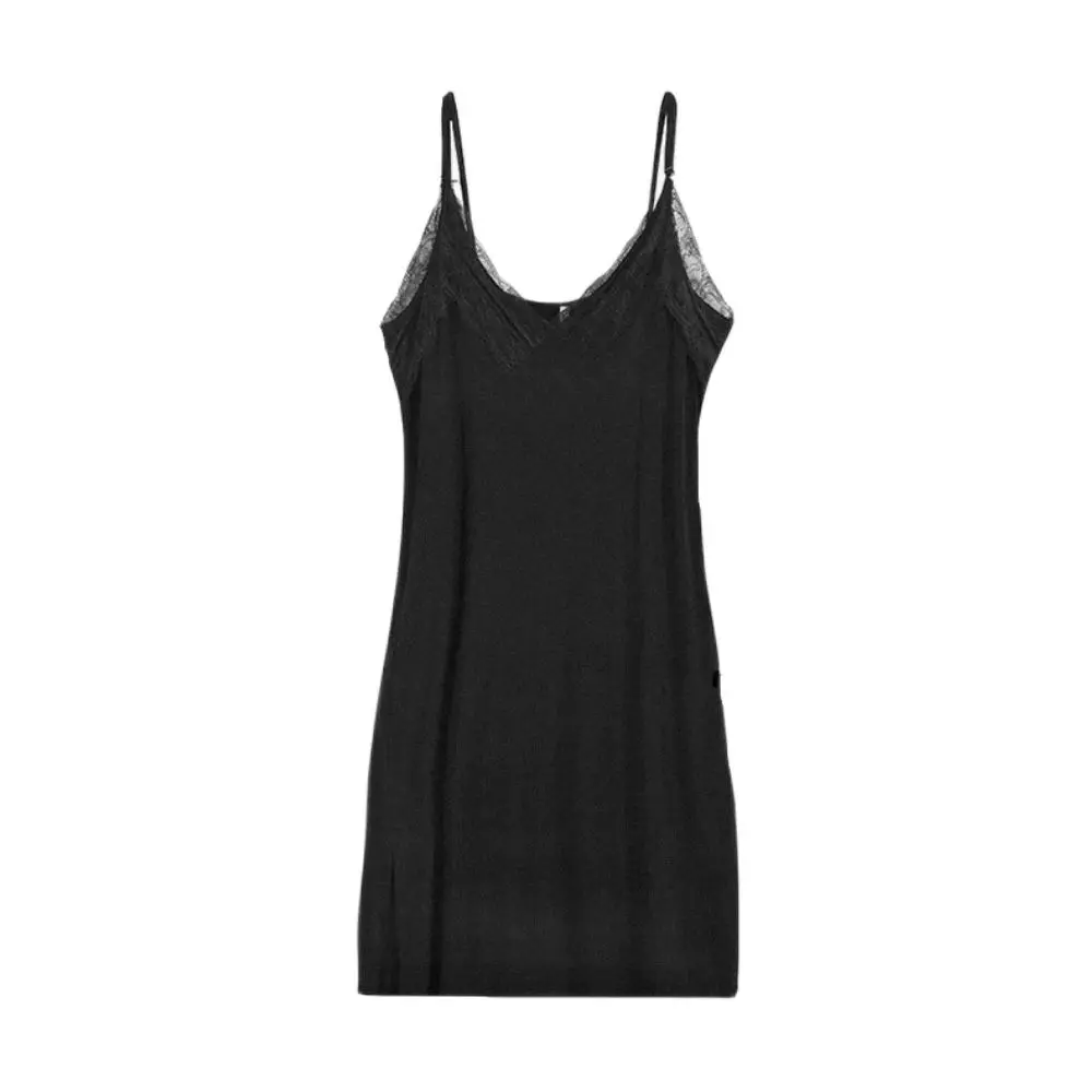 

Summer 2021, Women's Nightgown With Lace, Sleepwear With Suspenders, Elastic