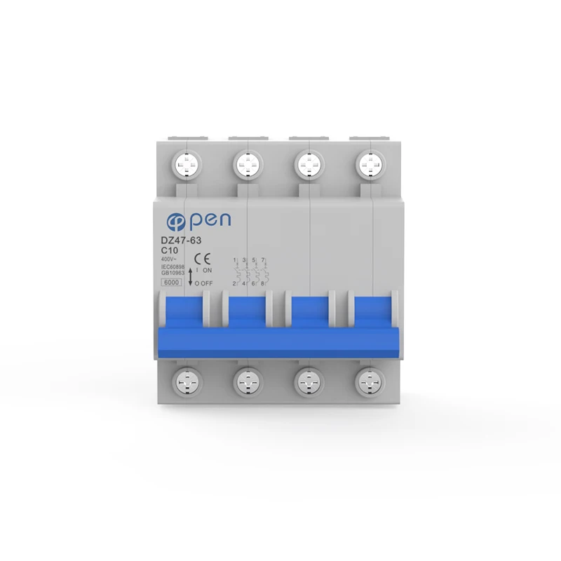 

4P 3pcs/ctn Miniature Circuit Breaker MCB DZ47 C45 Series for Overload and Short Circuit Protection