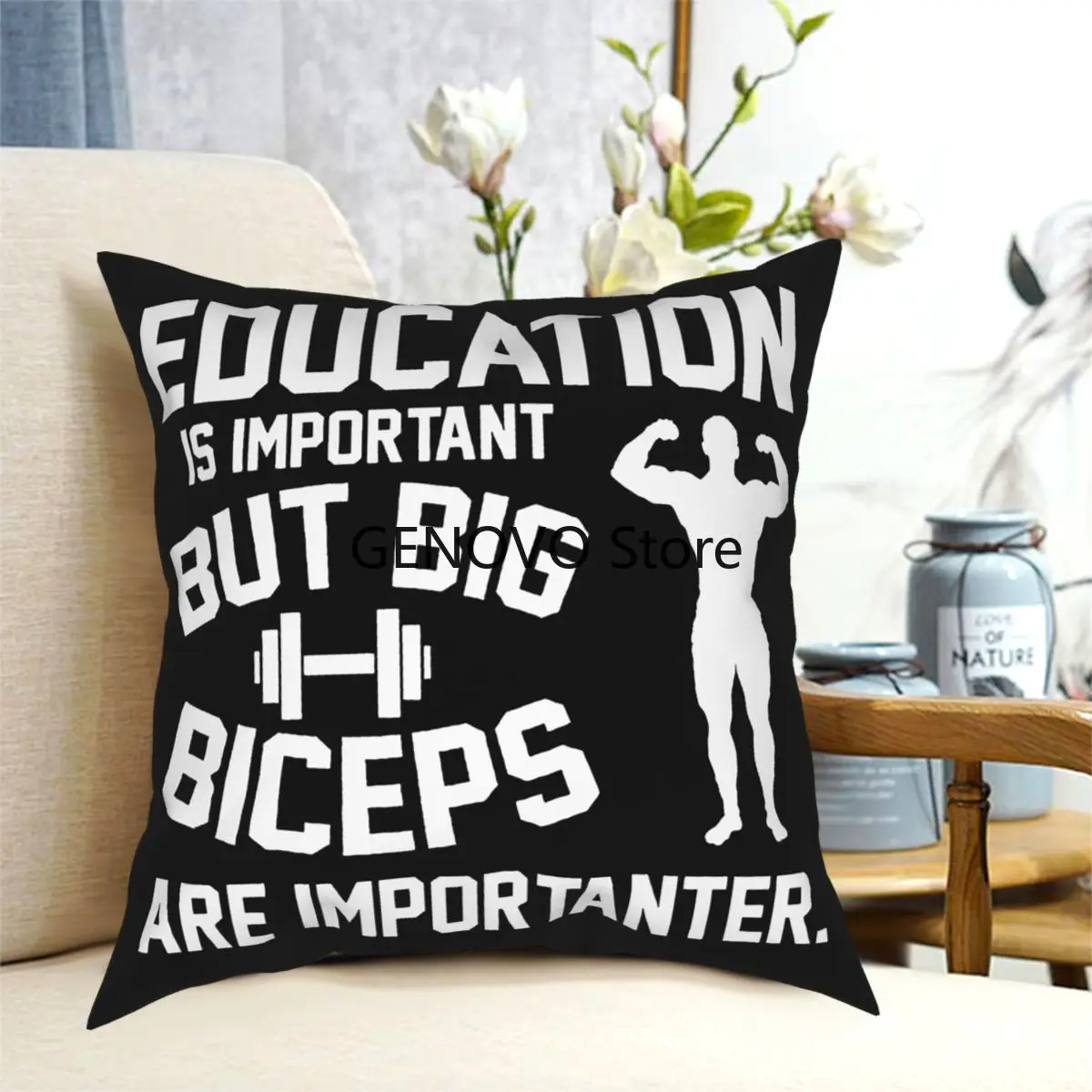 

Education I Funny Crossfit Square Pillow Case pillows decorative for living room Custom Cushion Covers