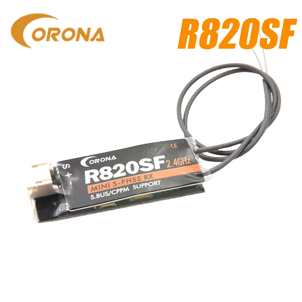 Corona RC R820SF mikro Futaba 2.4GHz S-FHSS/ FHSS uyumlu Mini mikro S. Otobüs alıcı için RC Drone