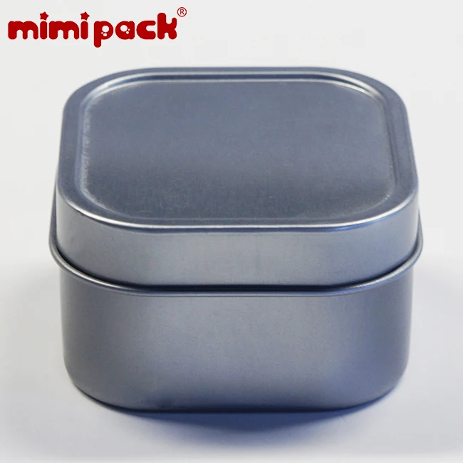 Silver Grey 24-шт mimipack квадратной формы жестяная банка рождественские контейнеры для сувениров, специй, бальзамов, гелей, свечей, подарков, хранения(6 цветов - Цвет: Silver Grey