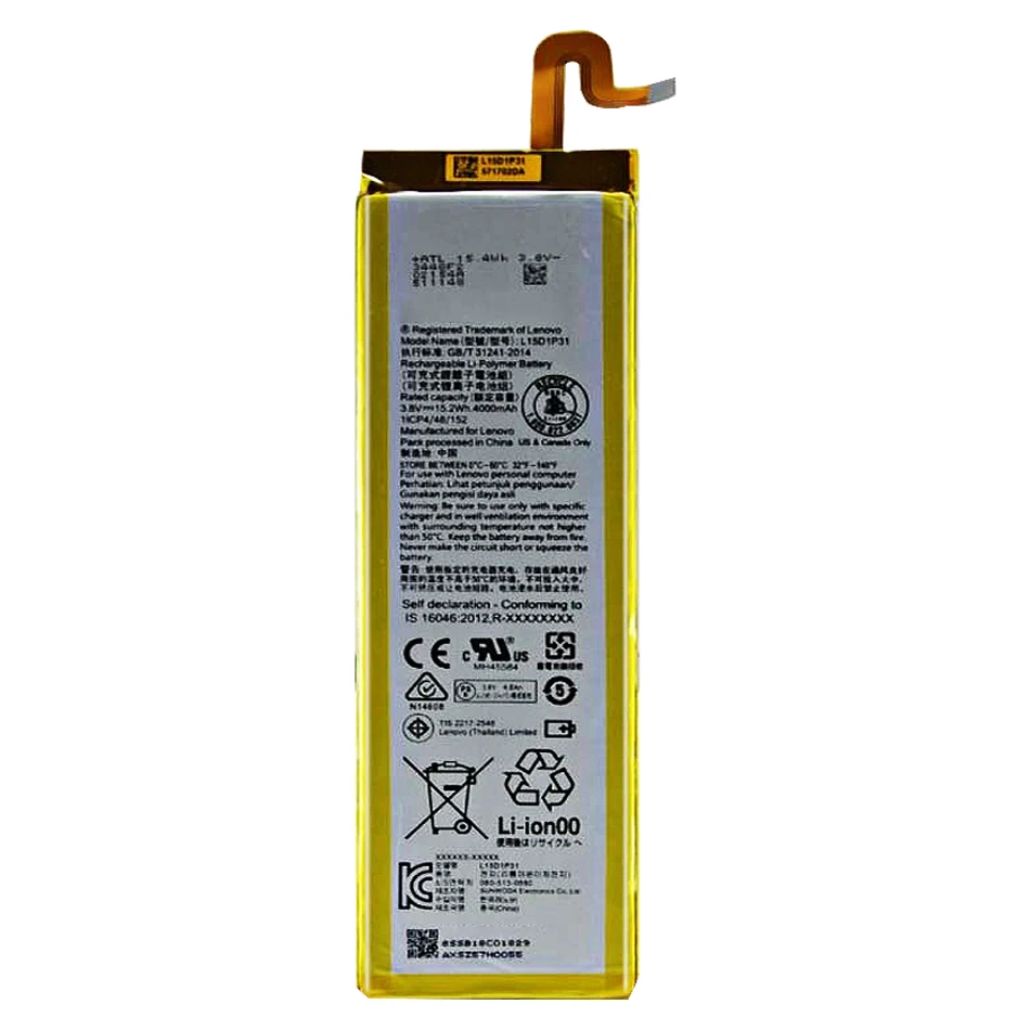 Kikiss-bater&iacute;a Original L15D1P31 de 4000mAh para Lenovo, Yoga Tab 3, Tab3 Pro, YT3-X90L, YT3-X90F, X90-2