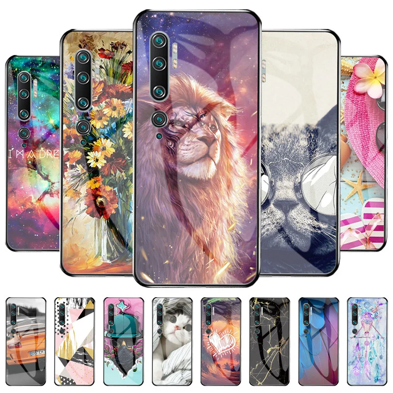 

Tempered Glass Case For Xiaomi Mi CC9 Pro Note10 Cases Cute Bumper On Mi Note 10 Pro M1910F4S Silicon Stylish Etui Back Cover