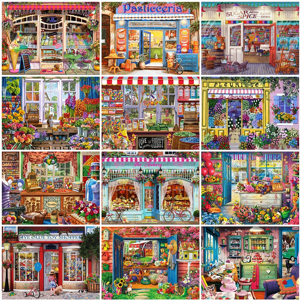 

5D Diy Diamond Painting Cartoon Art Grocery Store Rhinestone Square/round Diamond Embroidery Mosaic Bead Home Decoration Gift