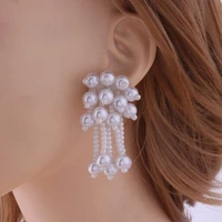 oorbellen woman earrings fashion bohemian ethnic style handmade pearl tassel earrings wedding jewelry statement stud earrings