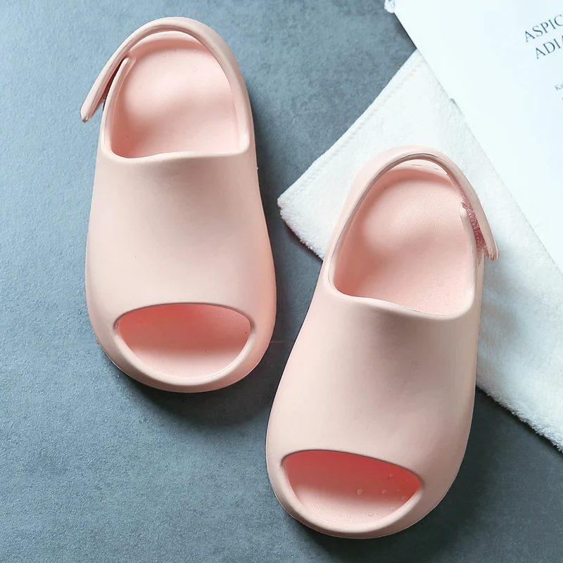 

New Four Season Girls Boys Baby Slippers Mini Beach Slides Sandal Flat Pool Water EVA Home Shoes For Toddler Kids Sandals Shoes