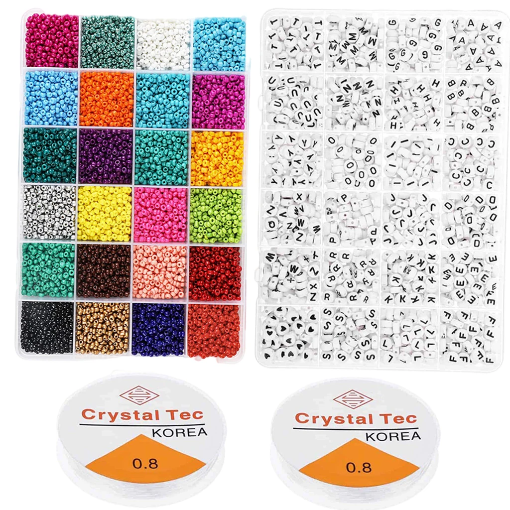 

Набор подвесок из бисера с буквенным принтом, DIY Браслеты для ожерелья для ножного браслета, браслеты для изготовления украшений вручную