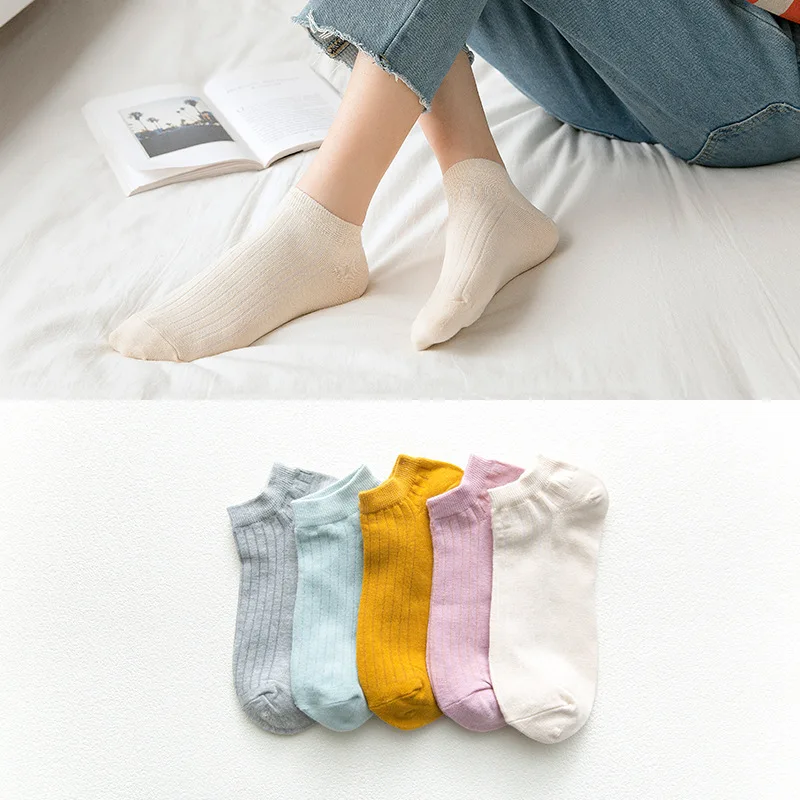 10Pair/lot Socks solid color women's socks cotton socks spring and summer classic color women's socks