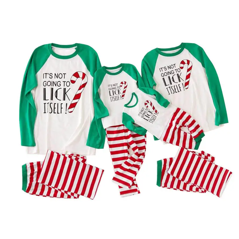 Рождественский комплект одинаковых пижам для всей семьи одежда мамы папы и детей