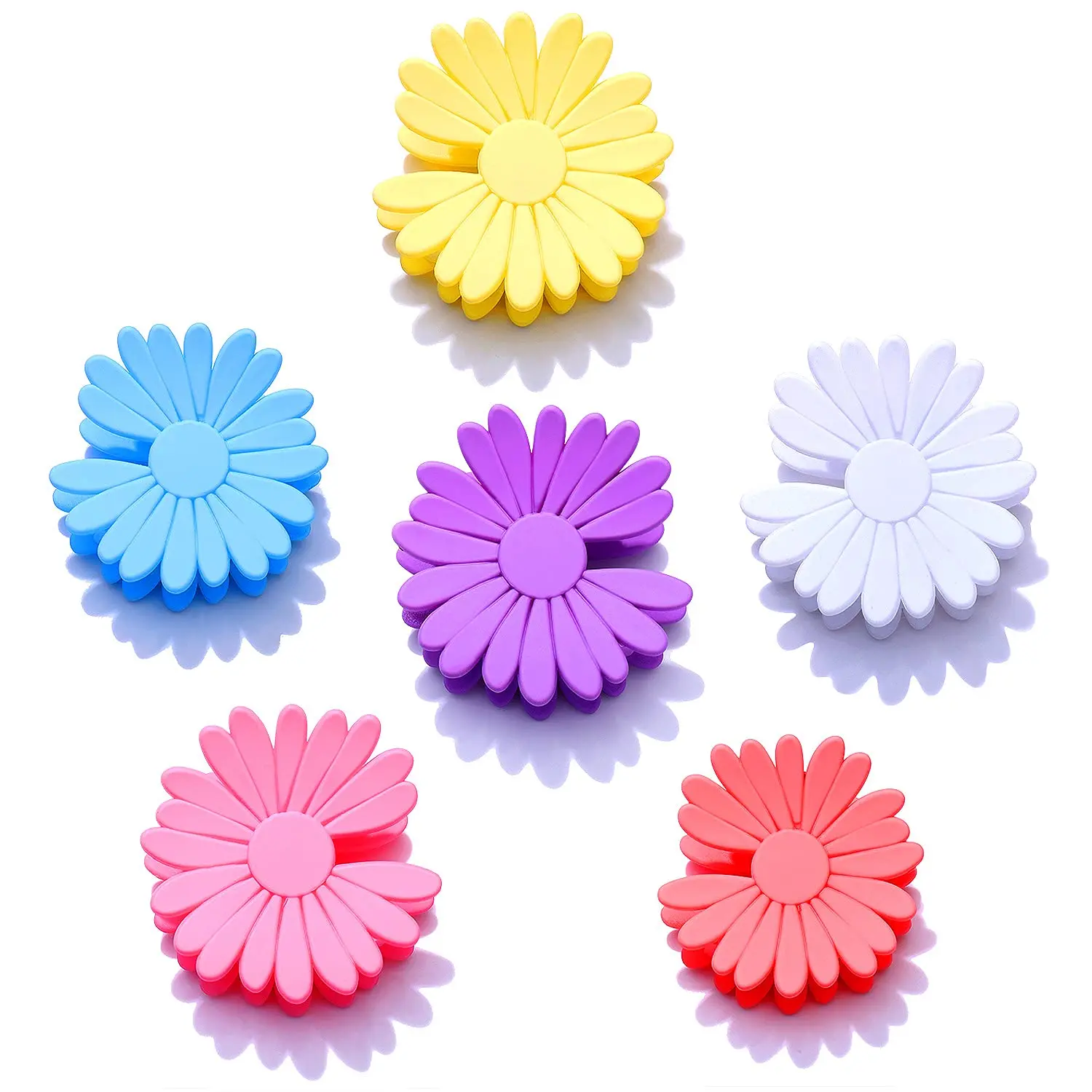 

7*6cm Acrylic Daisy Flower Hair Claw Women Girl Ponytail Holder Hairpin Barrette Headwear Hairgrip DIY Makeup Styling Accessorie