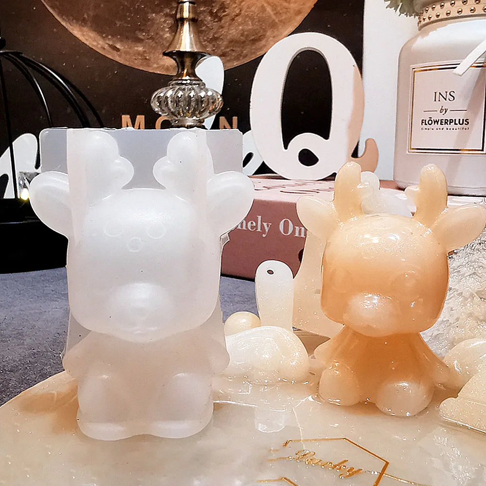 Силиконовая форма для украшения дома в виде медведя кролика рождественского