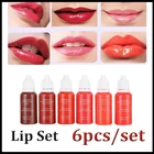 6 шт.компл. чернила для татуировок, устройство для перманентного макияжа, пигмент для микроблейдинга, бровей, губ, подводка для макияжа