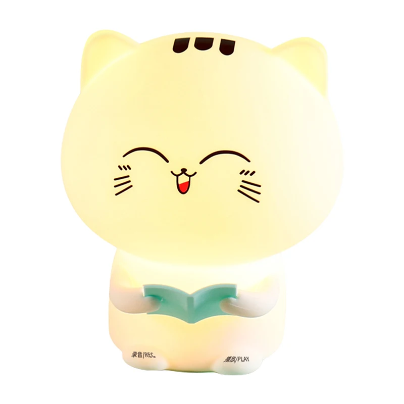 

Cat Night Light Blue Recording Remote Controlfor Home Bedroom Coffe shop USB Table Lamp 2021 New Summer Home Room Accessories