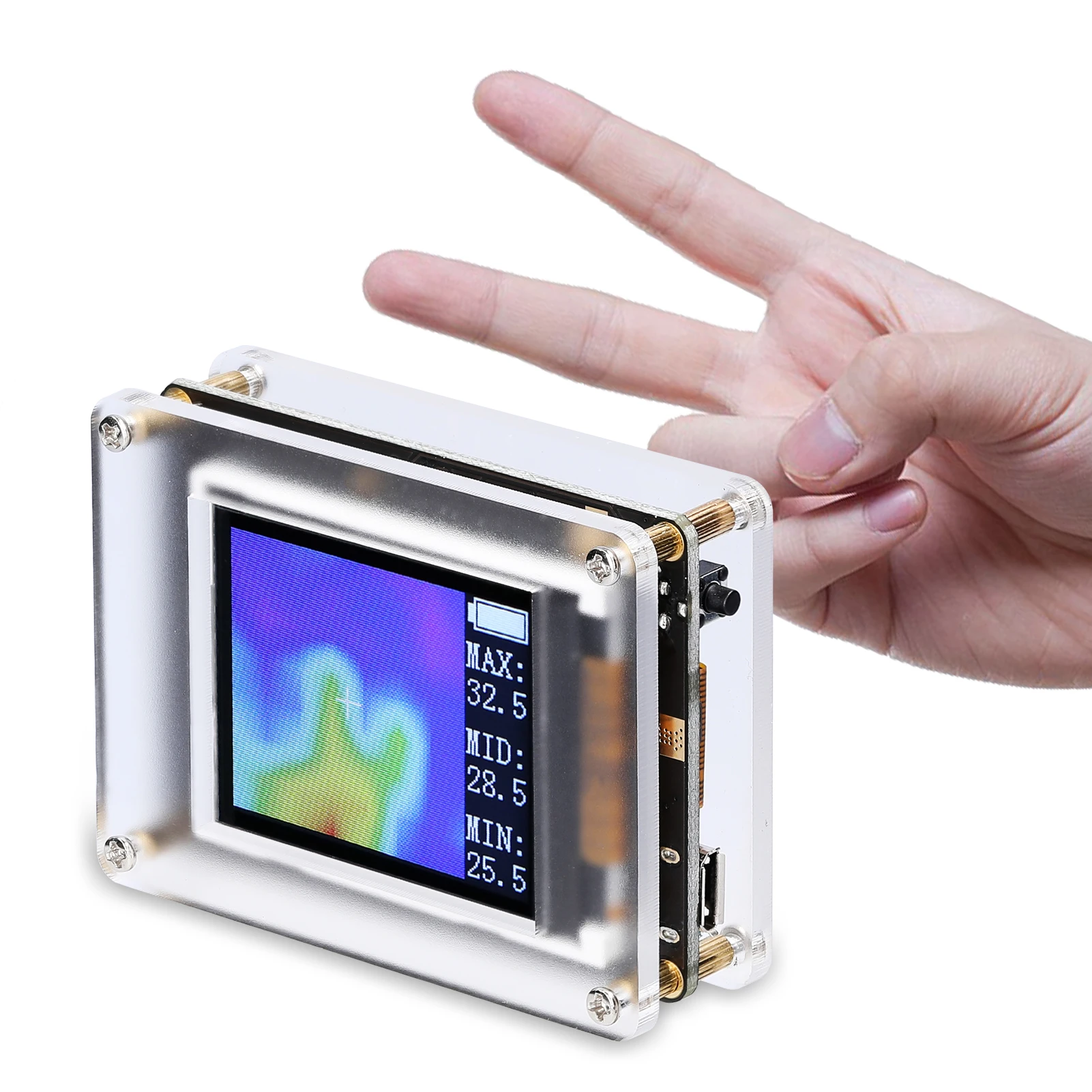 

Amg8833 _ CP 1,8 дюйма TFT-дисплей Простой Инфракрасный Тепловизор датчики температуры отображение максимальной минимальной температуры