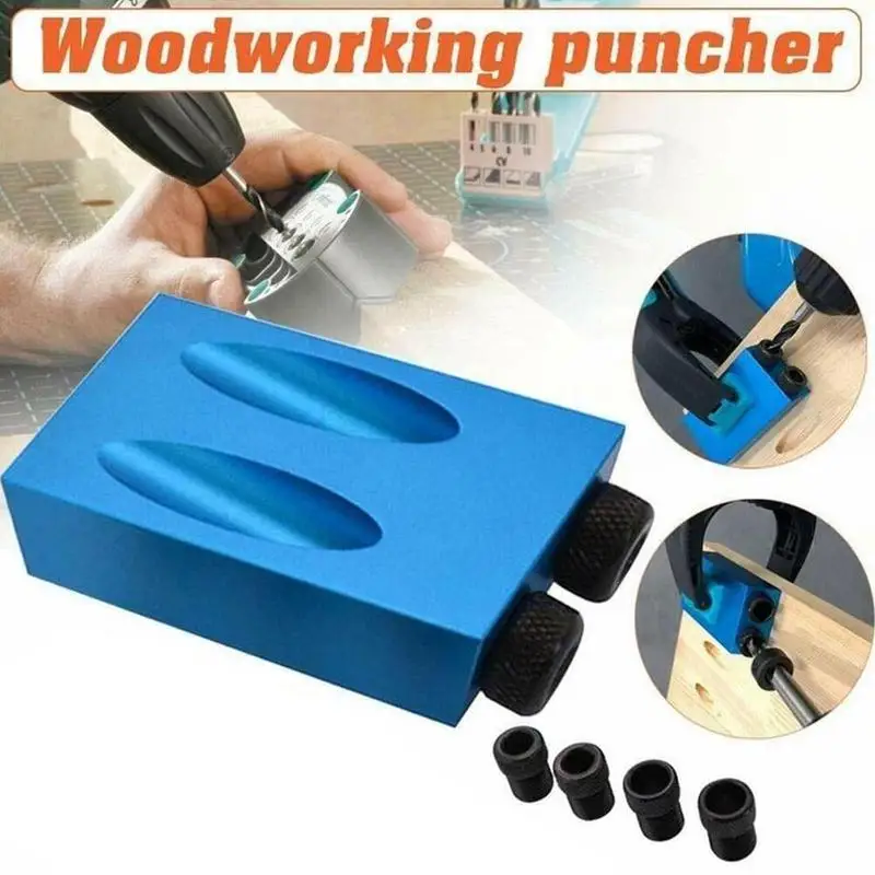

28PCS Woodworking Oblique Hole Drill Jig Kit 6/8/10mm Adapter Drive Tools Set Saw Angle Guide Drill Holes Puncher Wood Dril P1F3