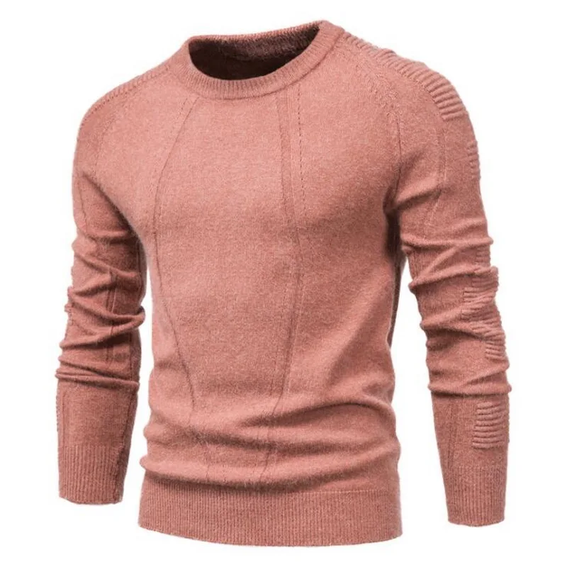 

Men's Pullover Sweater O-neck Geometry Knitted Sweater Solid Outwear Men Casual Fashion Slim Fit Daily Sweaters Winter Pullovers