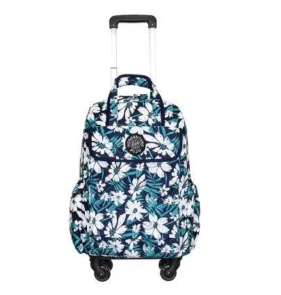Women Travel Trolley luggage Bags Oxford travel luggage trolley  Wheeled Backpacks bags on wheels Rolling Luggage Backpack bags