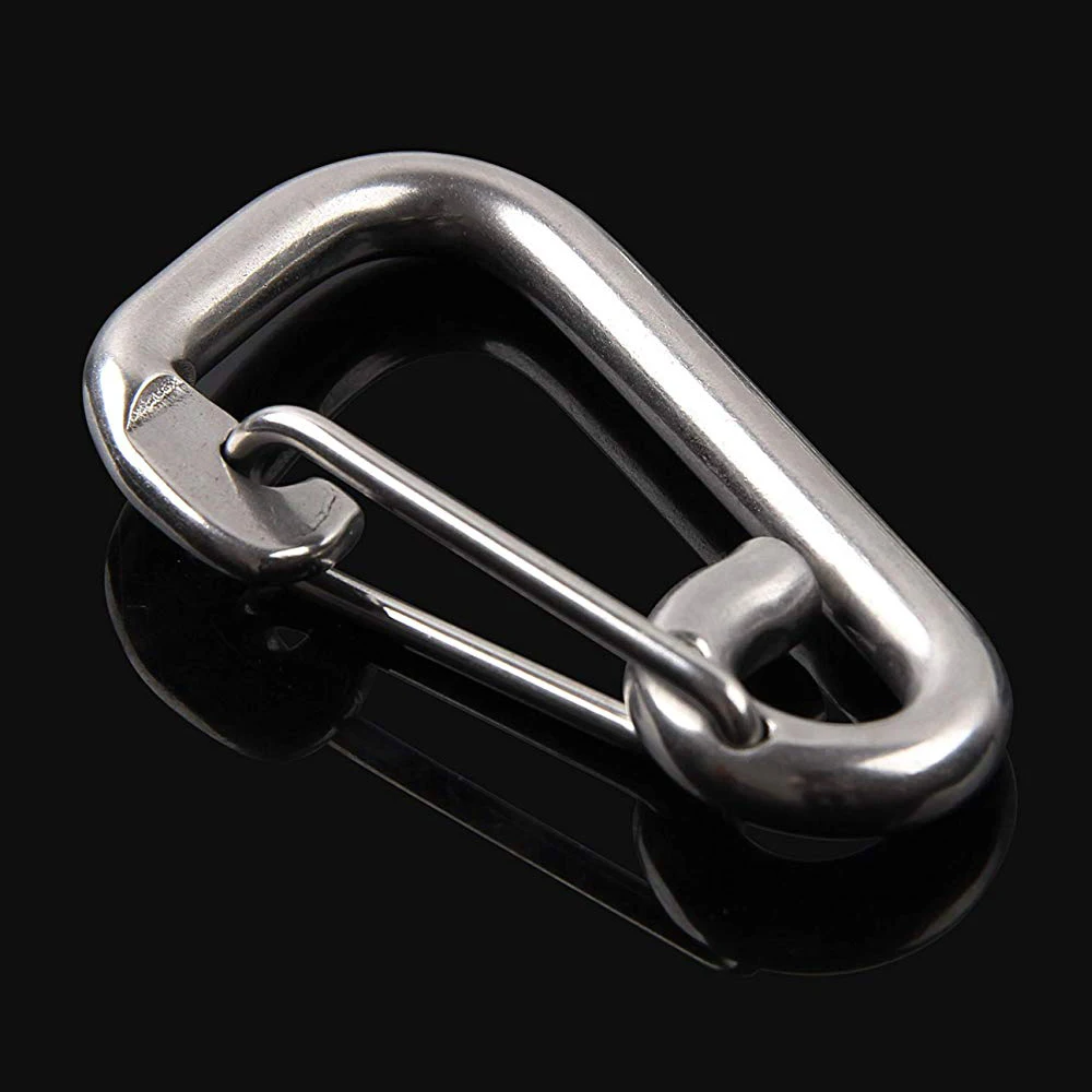 5Pcs 316 Stainless Steel Climbing Carabiner Multifunctional Spring Snap Quick Link Lock Ring Hook | Спорт и развлечения
