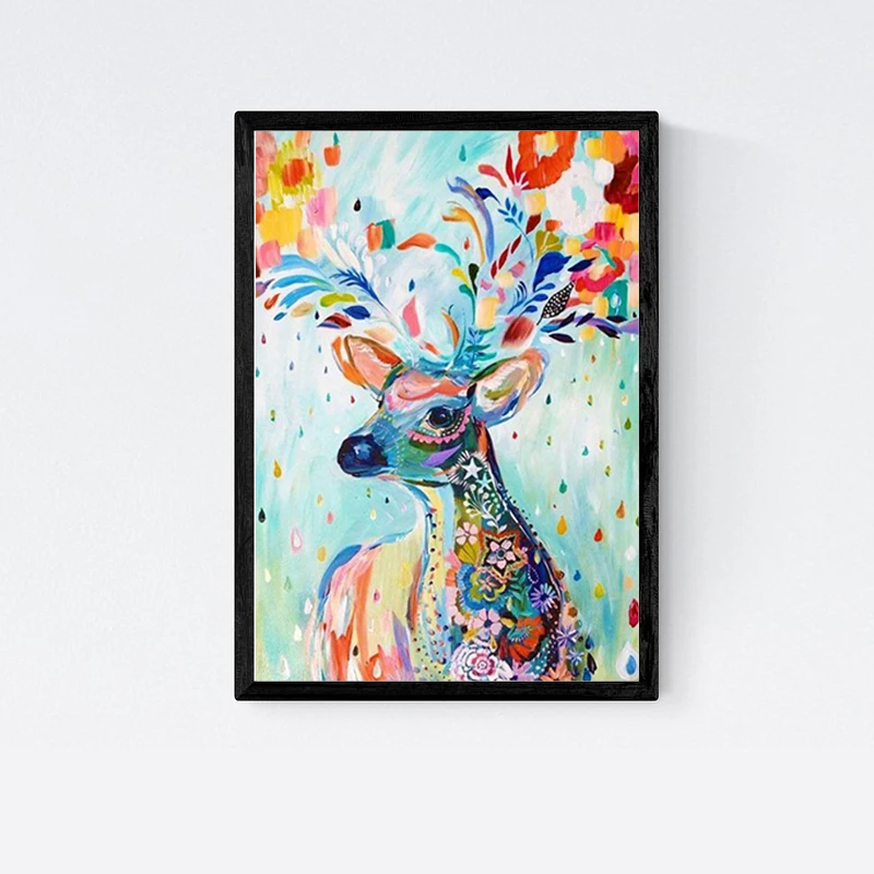5d diamond живопись оленя вышивка алмазным рисунком мультфильм алмазная Современный