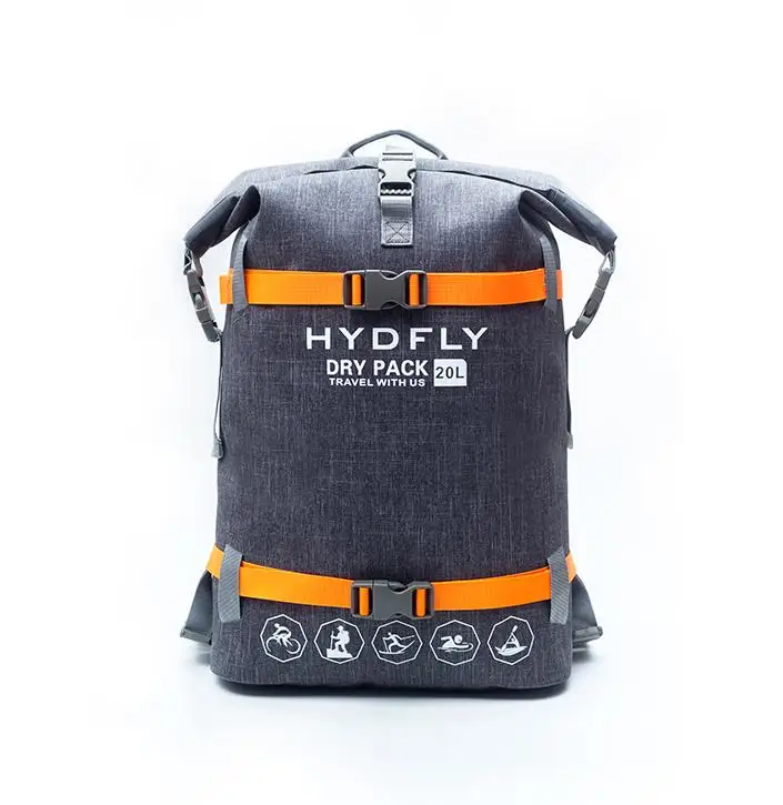 Серый цвет HYDFLY 20L 600D ТПУ Спорт Пляж водонепроницаемый водостойкий рюкзак сумка для водонепроницаемого плавания Кемпинг Дрифтинг сумка рюкзак - Цвет: Серый цвет