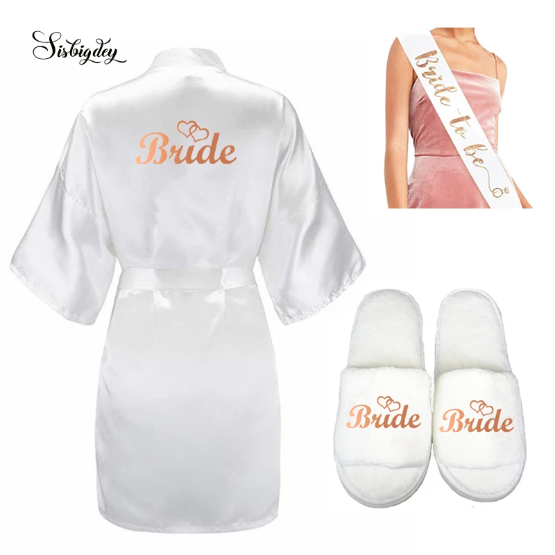 3 шт./комплект Женский Атласный халат с принтом из фольги|Халаты| |