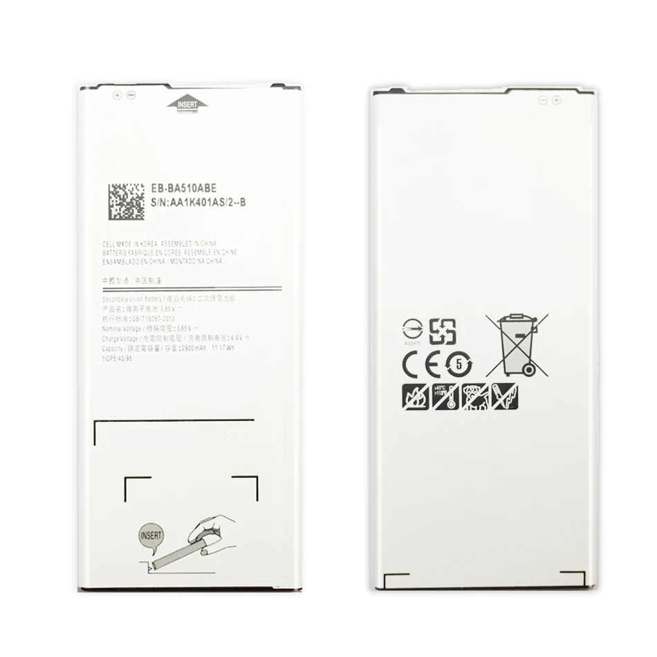 Аккумуляторная батарея для телефона Samsung GALAXY A510 2016 A5 версия 2900 мач сменная