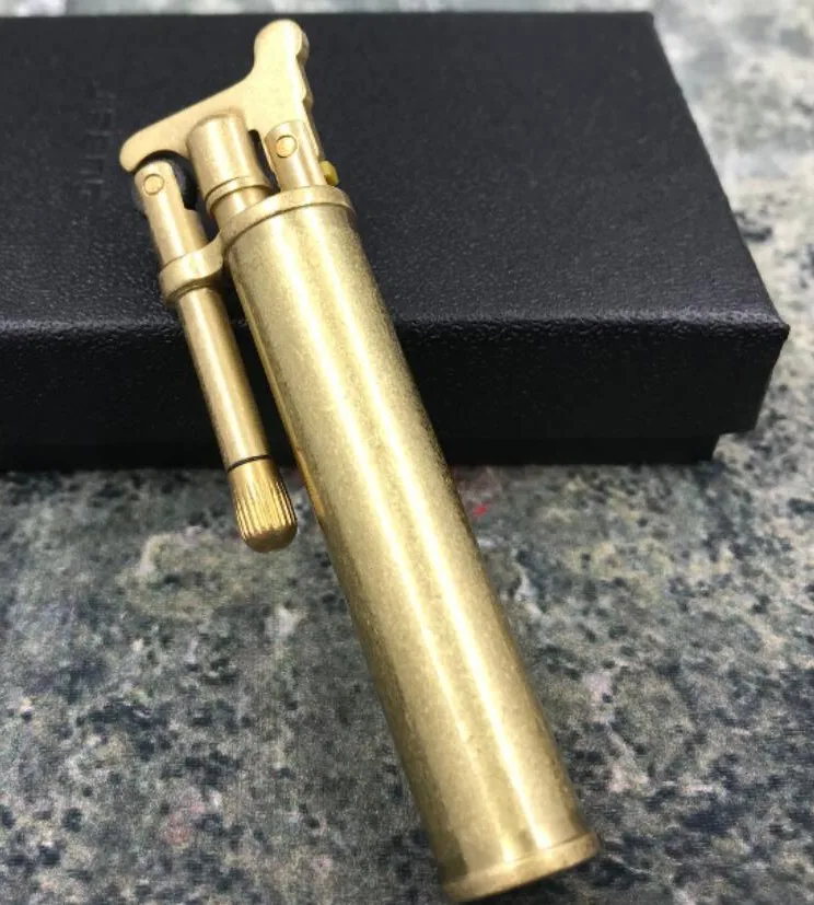 Мужские зажигалки из чистой меди, керосиновые зажигалки для табака, сигарет, креативные портативные шлифовальные круги, зажигалки для сигарет