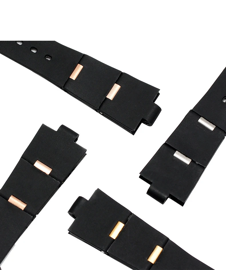 Watchband Man Rubber Replacement Watch Band Strap For Bvlgari 22x8mm 24mm x 8mm