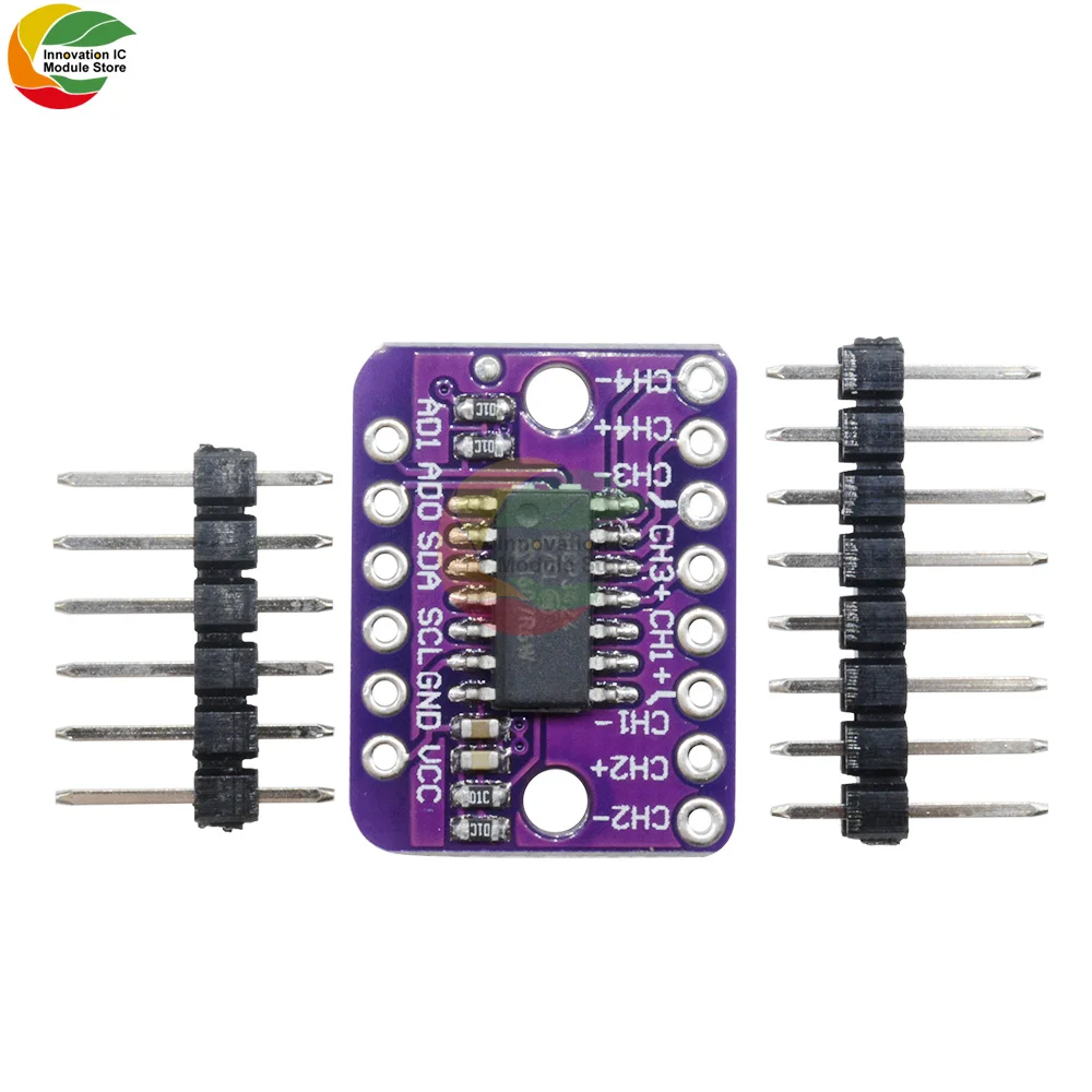 

MCP3424 Digital I2C ADC 4 Channel Conversion Module For Raspberry Pi For Arduino 2.7-5.5V Programmable Gain Amplification Module