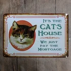 Металлический картел it s cat s для дома, наклейка 20x30 см, бар, паб, домашний, ретро