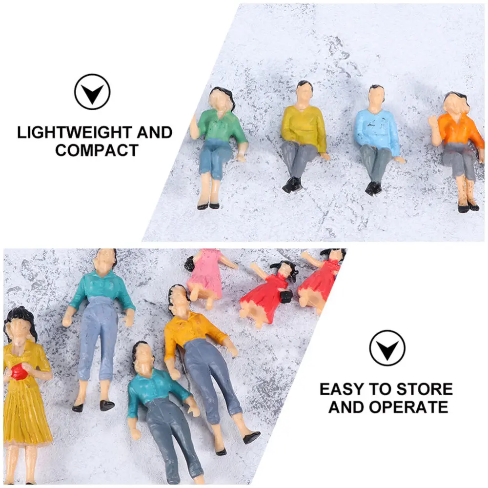 

15pcs Scale People Figures Miniature Painted People Figures (Random Style)