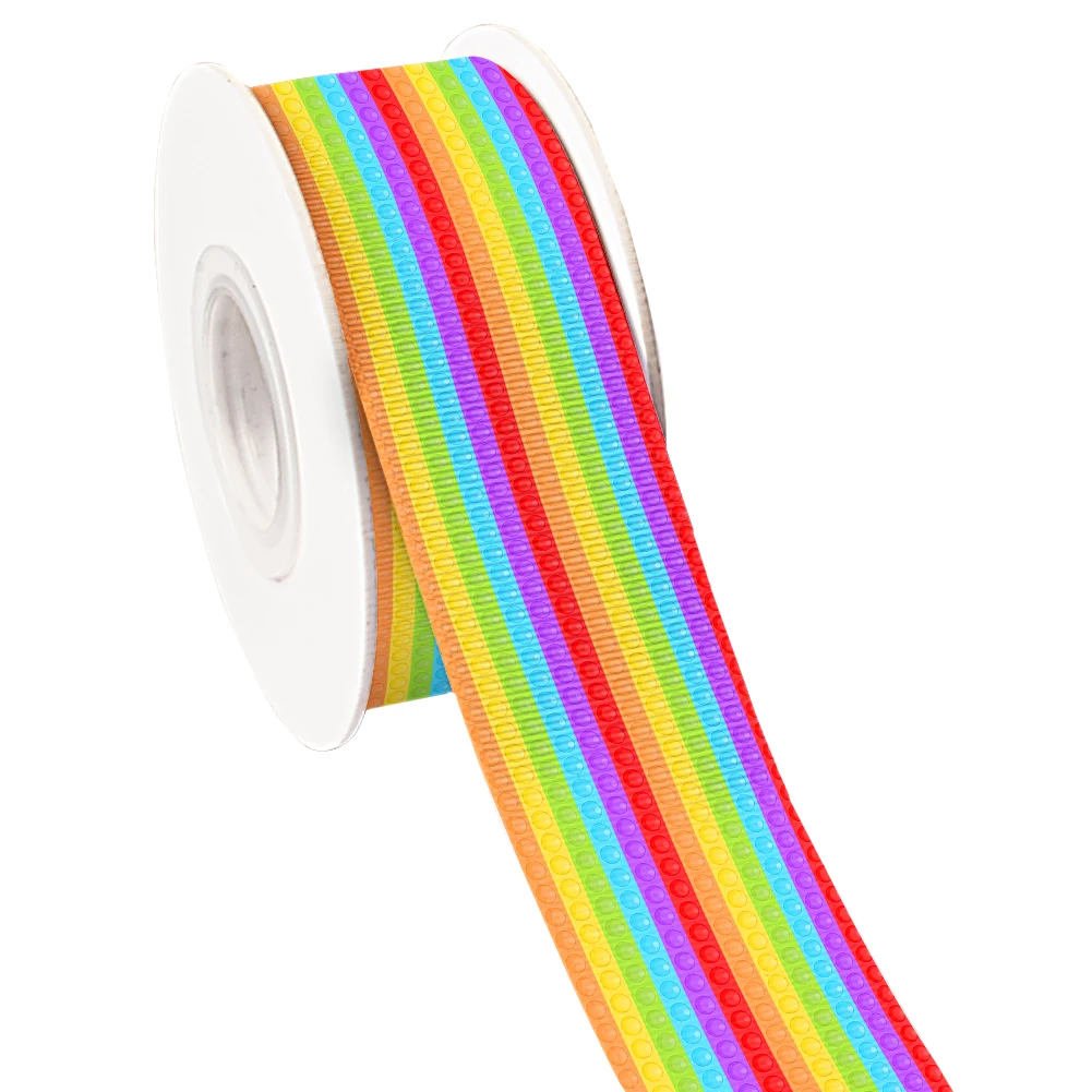 Pop it рисунок Радужный Пузырь Игрушки корсажная лента/атласные для обмотки венков