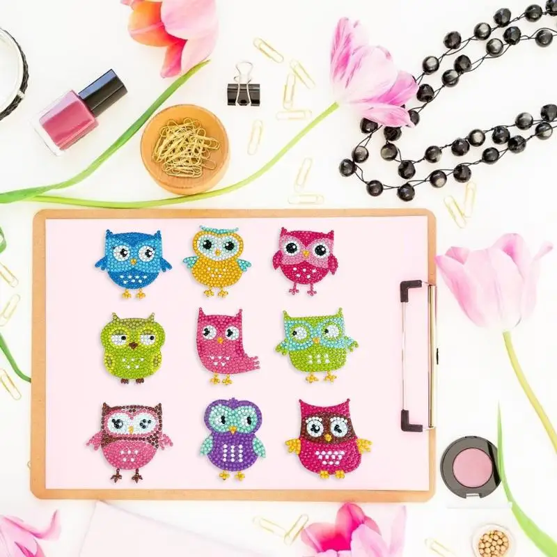 DIY Мультяшные животные формы наклейки полная дрель круглая Алмазная картина для