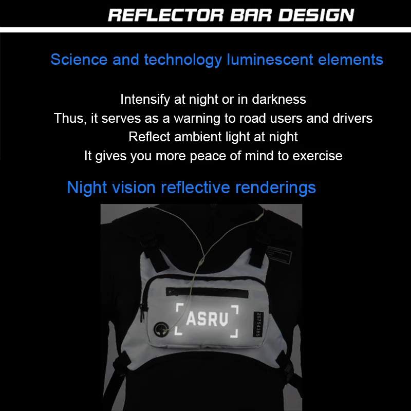 

Tactical Backpack Bags For Men Women Casual Tactical Harness Chest Rig Bag Hip-Hop Radio Two Pockets Fanny Pack Party Backpacks