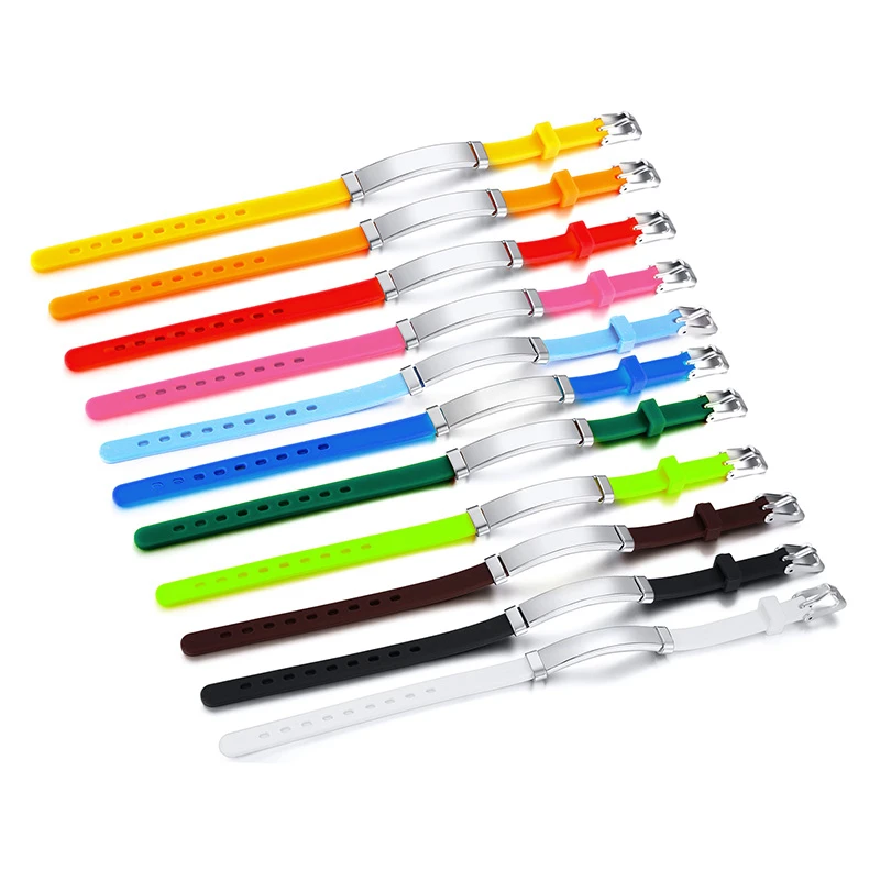 likgreat personalize kids baby id bracelets soft silicone rudder stainless steel children girls boys custom emergency name phone free global shipping