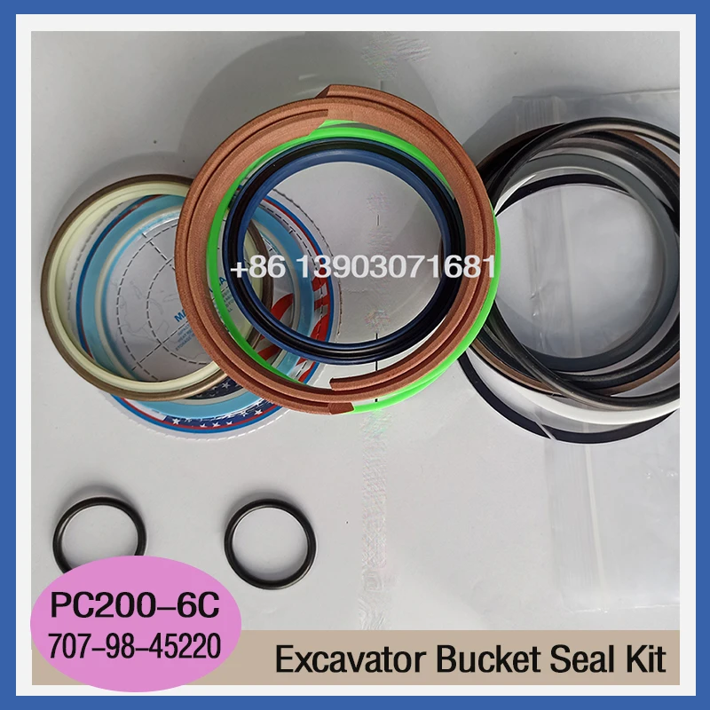

PC200-6C набор для уплотнения экскаватора, комплект для ремонта цилиндра ковша для экскаватора 707-98-45220, запасные части