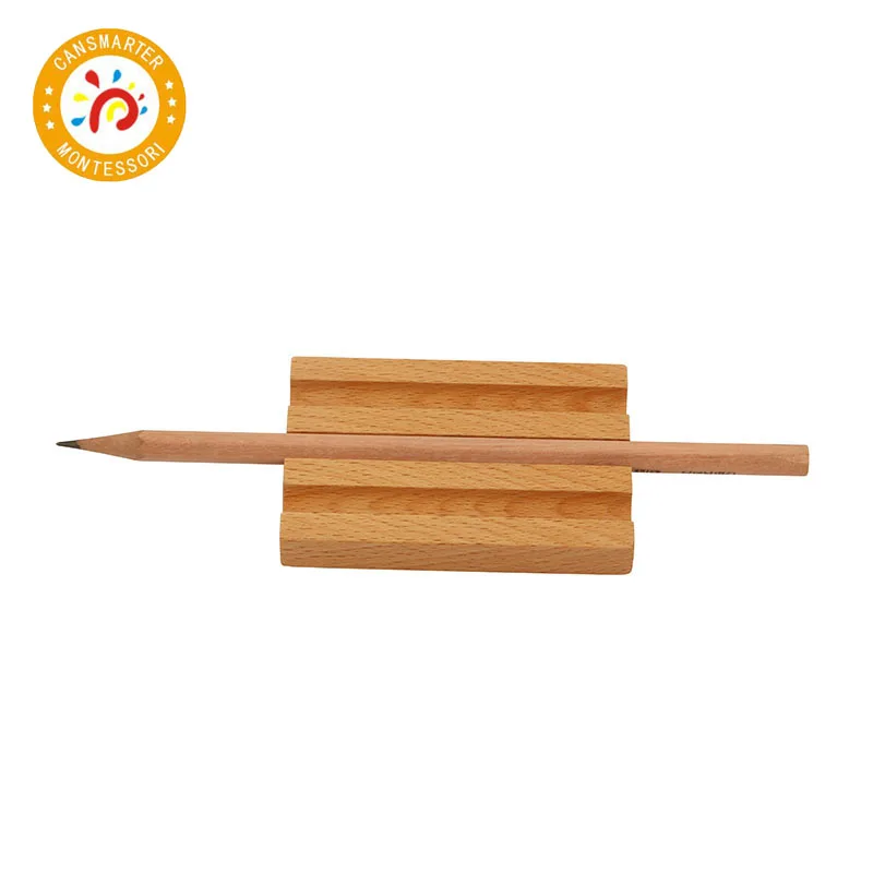 Материал Монтессори деревянный держатель для игрушек 3 карандашей раннего