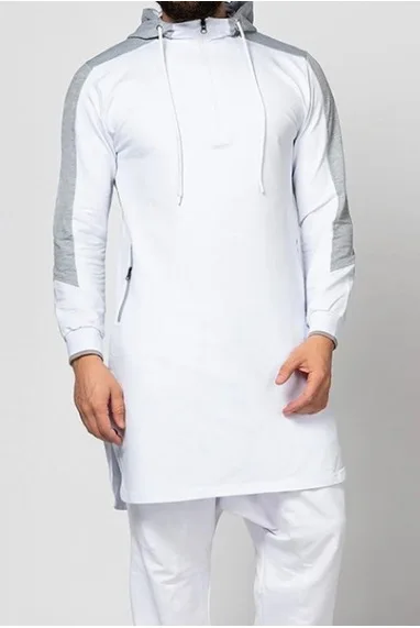 

Новая мужская мусульманская Арабская мусульманская исламская одежда абайя Дубай Кафтан Зима с длинным рукавом сшивание Саудовская Аравия ...