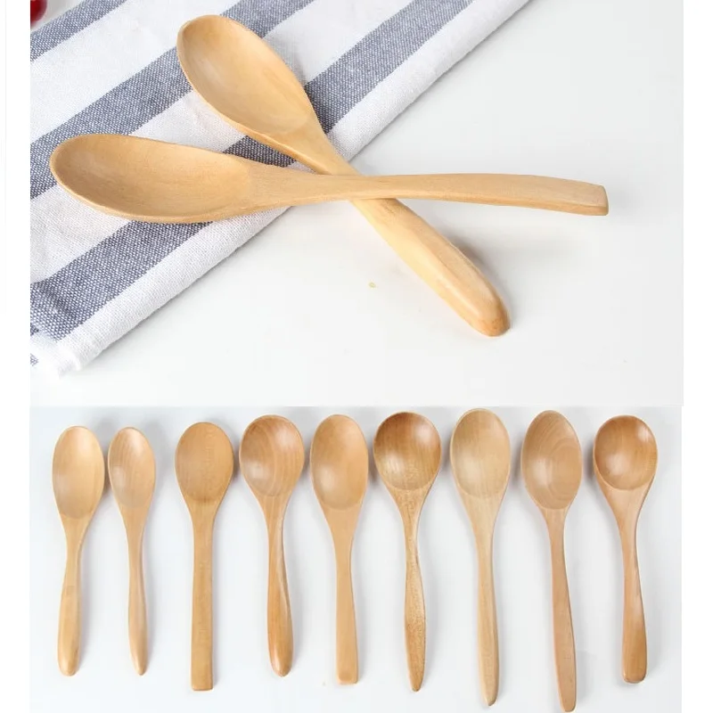 5 шт. не одноразовая деревянная ложка кофе мороженое гравировка на дереве десерт