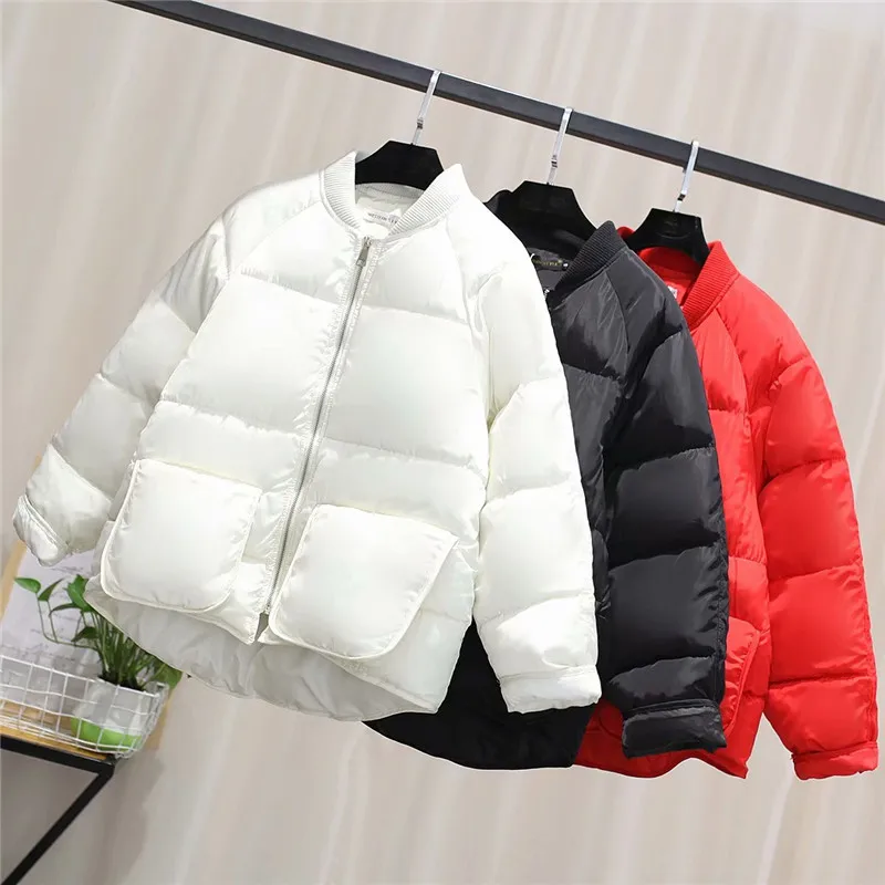 Женская куртка с воротником стойкой теплая Повседневная парка большие размеры