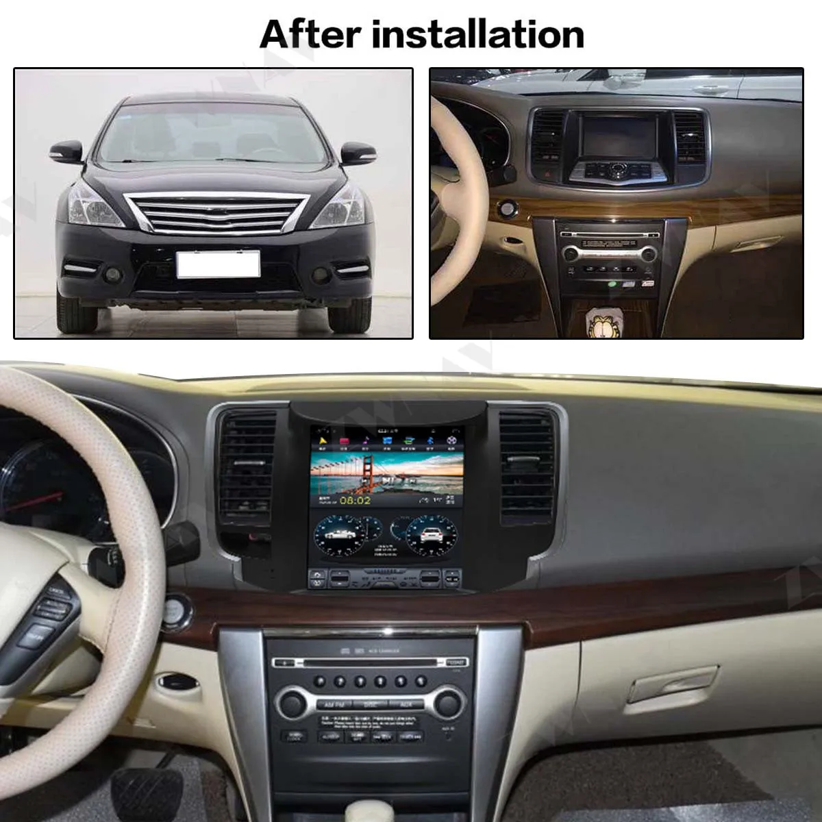 Android 9 4 + 128G PX6 вертикальный Tesla с DSP Carplay Автомобильный мультимедийный плеер для NISSAN