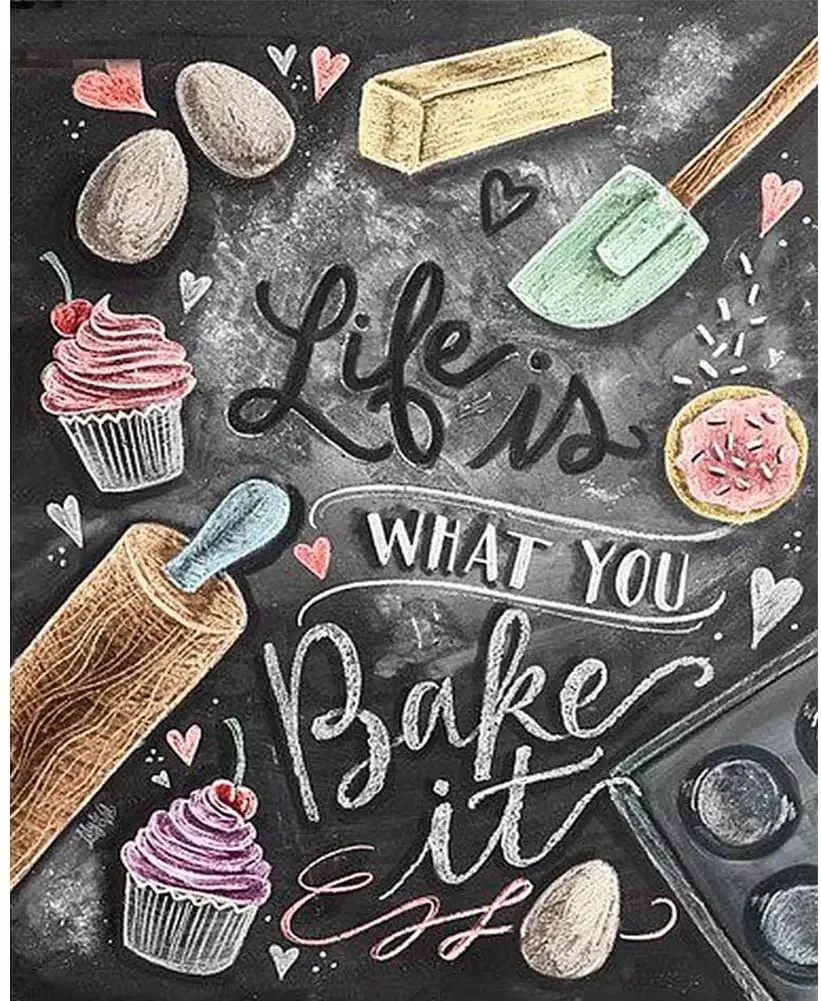 

5D DIY diamond drawing cartoon black and white text cross-stitch full square diamond bedroom living room mural decoration gift