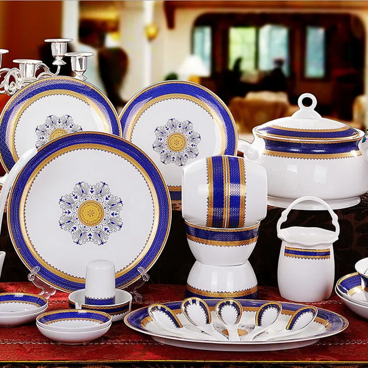 Керамическая посуда Guci Jingdezhen 56 предметов костяной фарфор прямые продажи с завода