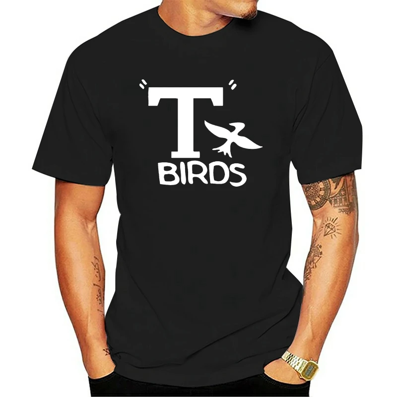 

T BIRDS T SHIRT FUNNY MENS GREASE TRAVOLTA FANCY DRESS FASHION RETRO