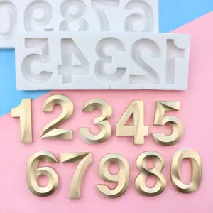 Металлические Цифры, силиконовая форма, форма для помадки, инструмент для украшения торта, шоколад, форма для мастики, сахарное ремесло, кухонные гаджеты