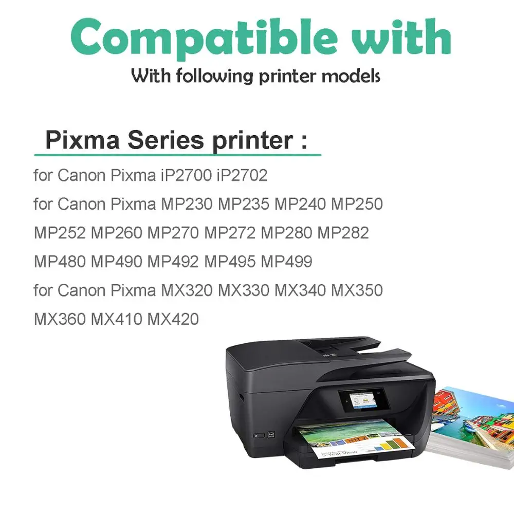 Картридж с черными чернилами 1 шт совместим Canon PG510 для MP270 MP280 MP480 MP490 MX350 MP240 iP2700 MP282
