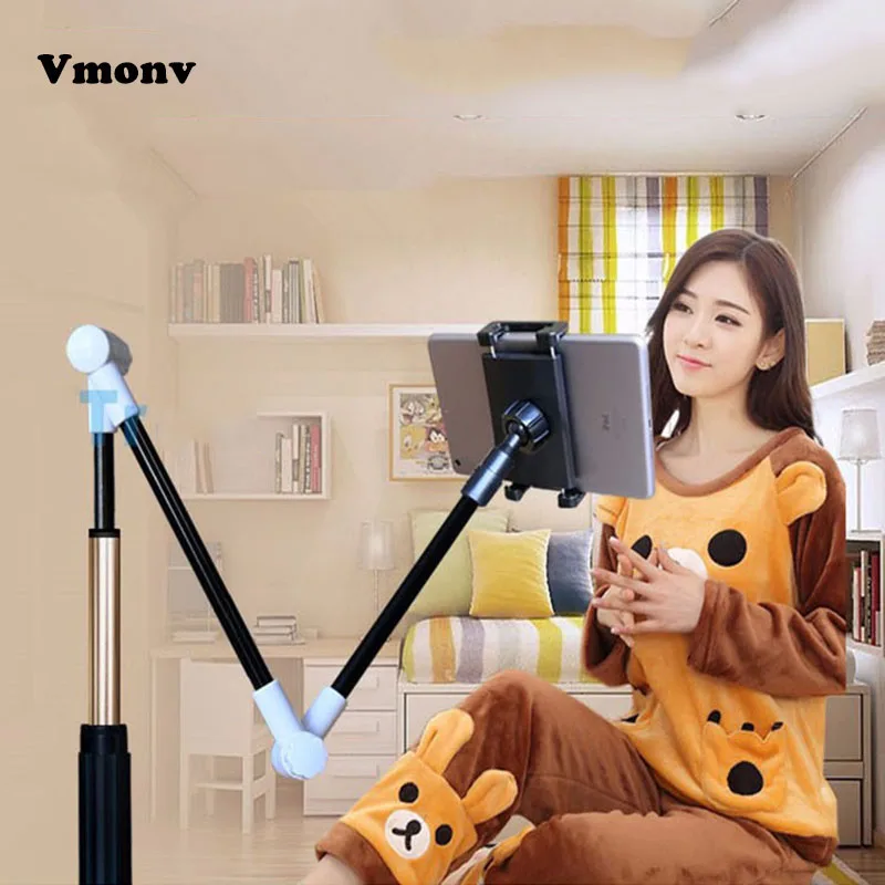 Складной держатель для планшета Vmonv на длинной ножке подставка IPad 4-14 дюймов с