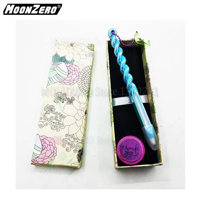 1 Blue pen 1 wax Новая Радужная красочная ручка с цепочкой, аксессуары для вышивки, восковая алмазная живопись, вышивка крестиком, точечный сверлильный инструмент для выкладывания мозаики, наборы - Цвет: 1 Blue pen 1 wax